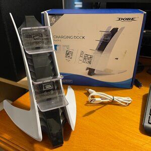 Sony Playstation 5 Controller Charging Dock Stand w/USB Cable (White)